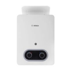 Calentador de paso a gas natural Bosch Therm 1200 5,5 litros sin ducto con deflector vista frontal