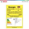 Etiqueta de eficiencia energética RETIQ del calentador Bosch Therm 1000 F gas propano