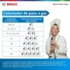 Tabla de capacidad del calentador Bosch según los puntos de agua caliente del hogar