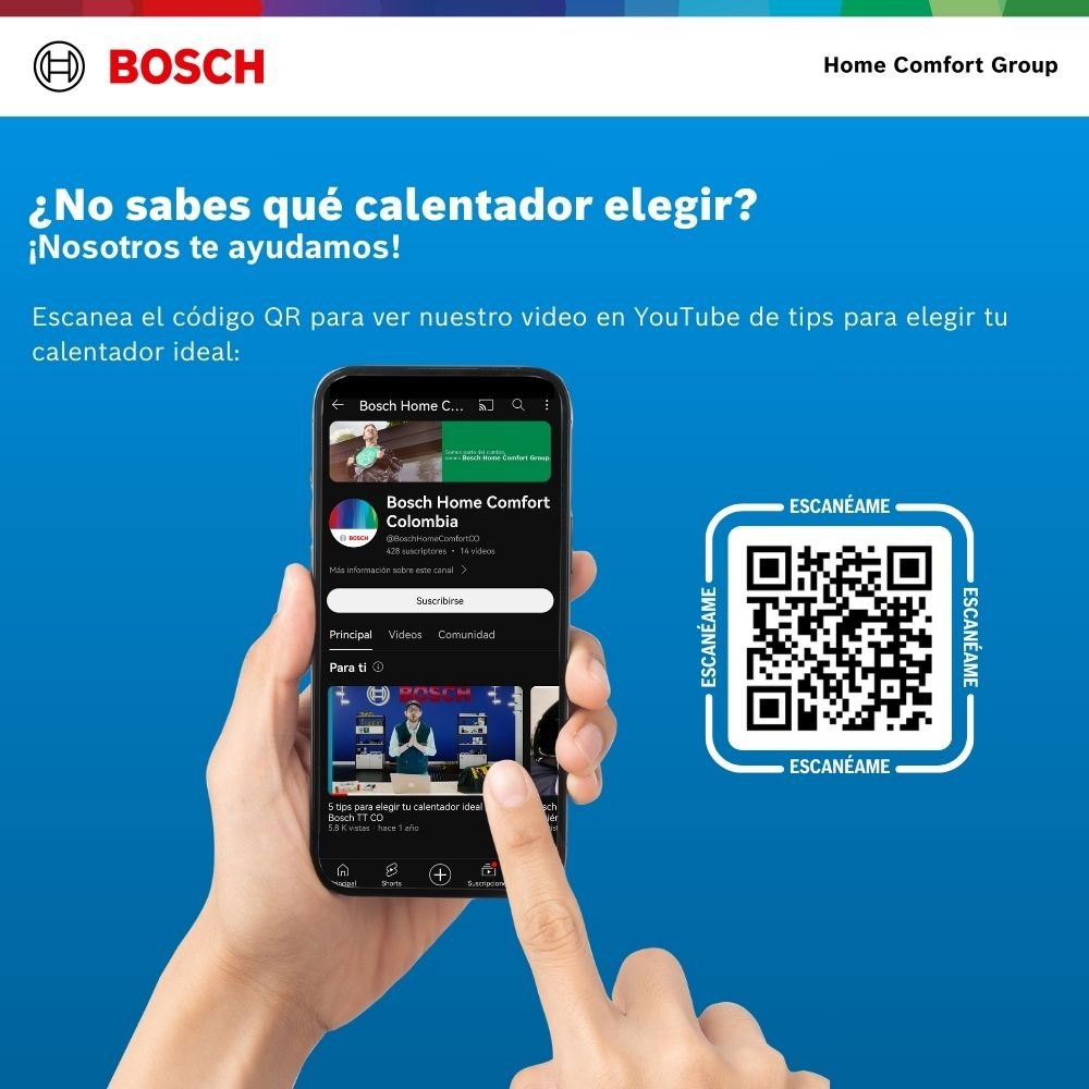 Guía en video de Bosch para elegir el calentador de paso a gas ideal