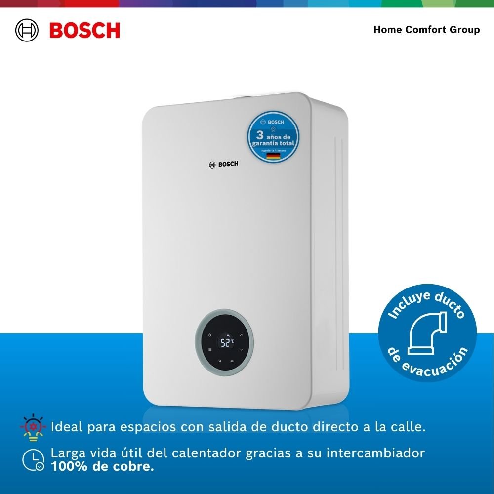 Calentador Bosch Therm 5600 F 18 L gas propano con ducto de evacuación incluido