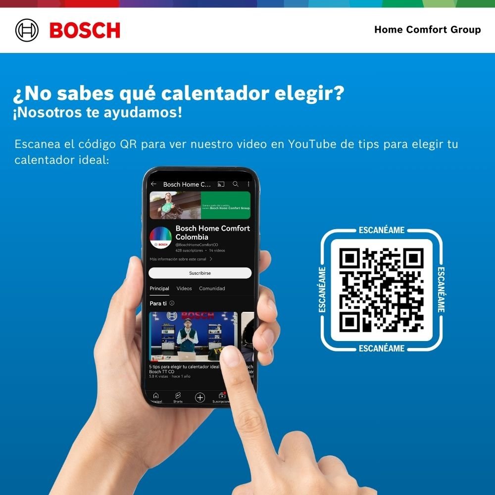 Guía en video de Bosch para elegir el calentador de paso a gas ideal
