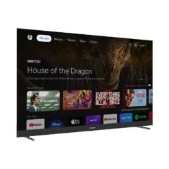 Televisor Caixun C65VSUG 4K Google TV vista en ángulo con base