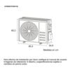 Medidas de la unidad exterior condensadora del aire acondicionado Challenger 18000 BTU
