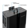 Parte superior del calentador Challenger 6 L con ducto en acero inoxidable y vidrio templado