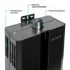 Parte superior del calentador Challenger 16 L con ducto en acero inoxidable y vidrio templado