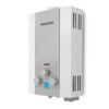 Calentador Challenger WHG-7060 6 L vista lateral derecha con cuerpo en lámina porcelanizada