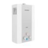 Calentador Challenger WHG-7124 12 L vista lateral con cuerpo en lámina porcelanizada