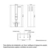 Medidas y conexiones del calentador Challenger WHN-7102 10 litros