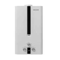 Calentador de paso a gas propano Challenger WHN-7113 12 litros tiro natural vista frontal
