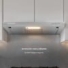 Iluminación LED de la campana Challenger CX4310 sobre la zona de cocción
