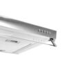Botones de 3 velocidades y luz de la campana Challenger CX4562 inox en detalle