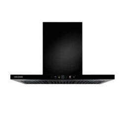 Campana extractora Challenger península Serie Aura 90 cm negra vista frontal