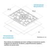 Dimensiones de instalación de la estufa de empotrar Challenger SA6170