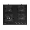 Estufa de empotrar Challenger SAU6769 de 4 puestos en vidrio negro vista superior