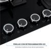 Perillas con retroiluminación LED de la estufa de empotrar Challenger SAU6771