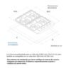 Dimensiones de instalación de la estufa empotrable Challenger SP5040