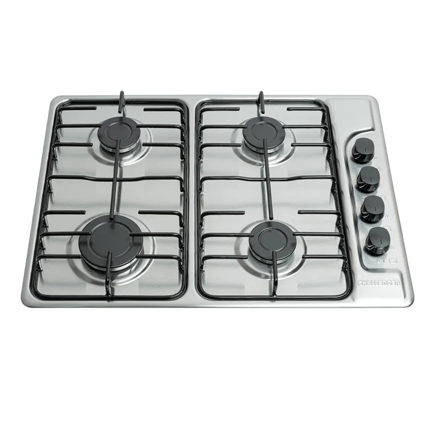 Estufa empotrable Challenger SP6043 inox con parrillas de alambre vista frontal