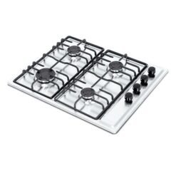 Estufa de empotrar Challenger SS6640 65 cm 4 puestos inox vista en ángulo