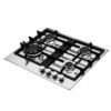 Estufa de empotrar Challenger SV6860 Step Flame inox vista en ángulo