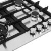 Parrillas de hierro y quemadores de la estufa Challenger SV6860 en detalle