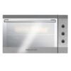 Horno eléctrico de empotrar Challenger HE2485 horneando lasaña en su interior iluminado