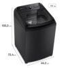 Medidas de la lavadora Electrolux 22 kg 105,2 x 66,2 x 72,4 cm peso 46 kg