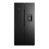 Nevecón Electrolux Side by Side 423 litros negro ERS45F3C5EB, vista frontal con dispensador de agua