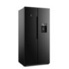 Nevecón Electrolux ERS45F3C5EB negro de dos puertas, vista lateral