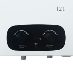 Panel de control del calentador Haceb Bambú 12 L tiro natural con display y perillas