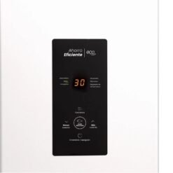 Panel digital del calentador Haceb 15 L con display de temperatura y modo Eco