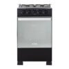 Estufa de piso Haceb Romero Reflex 50 cm con horno gas natural negra vista frontal