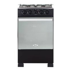 Estufa de piso Haceb Romero Reflex 50 cm con horno gas natural negra vista frontal