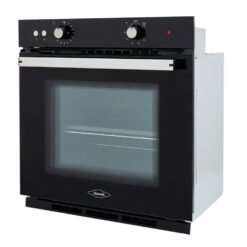 Horno mixto Haceb Tofu 60 cm negro con perillas de control vista en ángulo