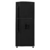 Nevera Haceb No Frost 271 litros negra, vista frontal con dispensador de agua y manija externa