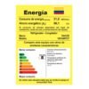 Etiqueta de eficiencia energética clase B de la nevera Haceb No Frost 271 litros negra
