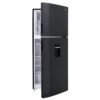 Nevera Haceb No Frost 404 litros gris plomo, vista lateral con dispensador de agua