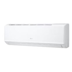 Unidad interior del aire acondicionado LG 12000 BTU vista lateral izquierda