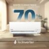 Aire acondicionado Mabe Inverter 9.000 BTU ahorro de energía hasta 70 por ciento