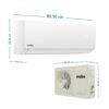 Medidas unidad interior y exterior aire acondicionado Mabe 12.000 BTU en cm