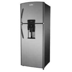 Nevera Mabe RMA313FXCT Platinum, vista lateral con jaladera Full Grip y despachador de agua