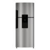 Nevera Mabe No Frost 415 litros inox RMP415YCU, vista frontal con despachador de agua