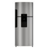 Nevera Mabe No Frost 470 litros inox RMP470YCU, vista frontal con despachador de agua