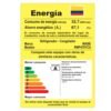 Etiqueta de eficiencia energética clase A de la nevera Mabe No Frost RMP470YCU