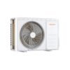 Condensadora del mini split Rowa 37F50 Inverter vista en perspectiva con ventilador