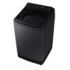 Lavadora Samsung WA70F13E4C con tapa de vidrio vista superior en ángulo
