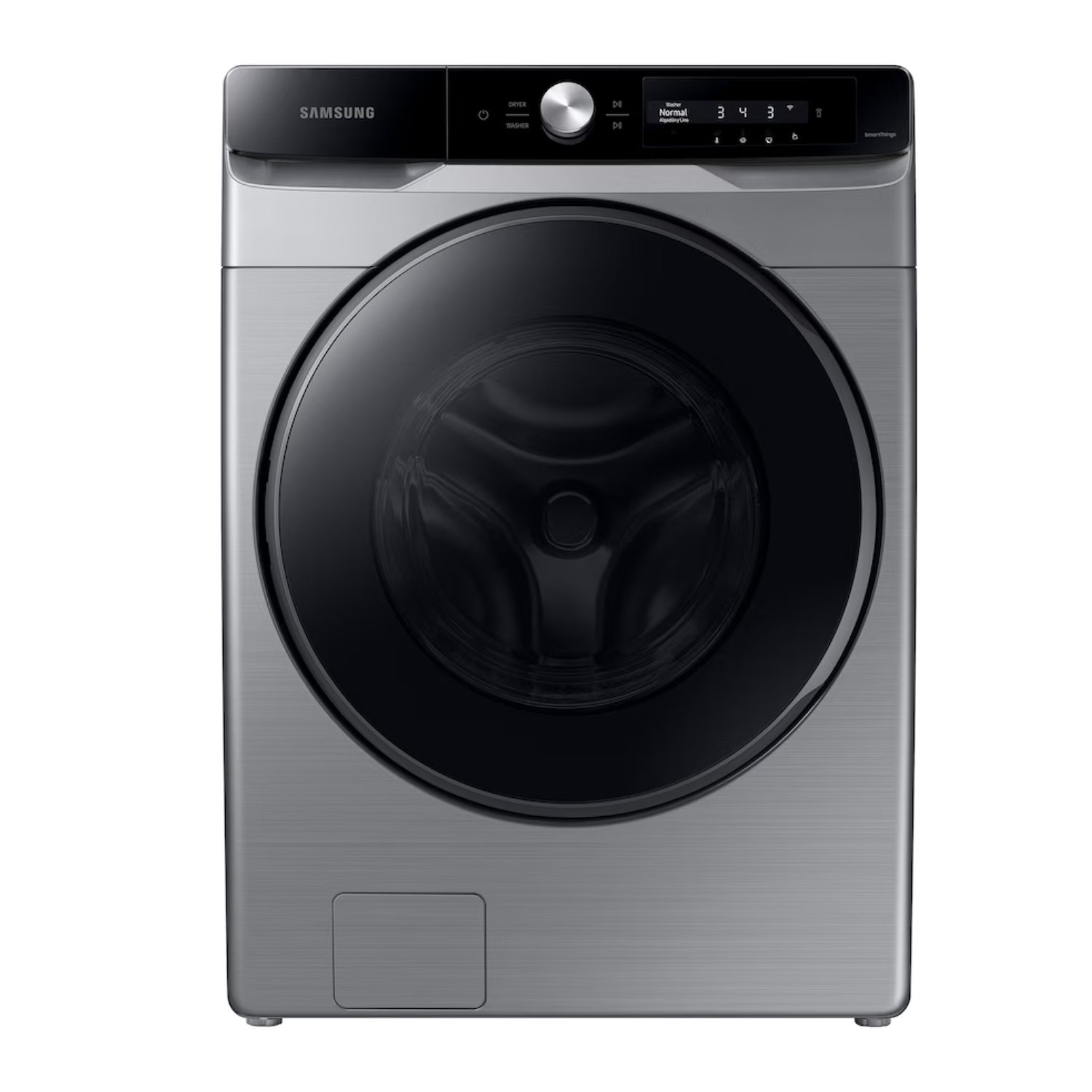 Lavadora Samsung WF22C6400AP 22 kg carga frontal gris vista frontal