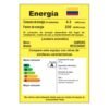 Etiqueta RETIQ de la lavadora Samsung WF22C6400AP: eficiencia A y consumo de 4.3 kWh/mes