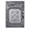 Lavasecadora Samsung WD22T6500GP con la puerta abierta y tambor en acero inoxidable