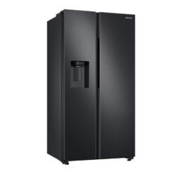 Nevecón Samsung RS22T5200B1 negro vista lateral con dispensador de agua